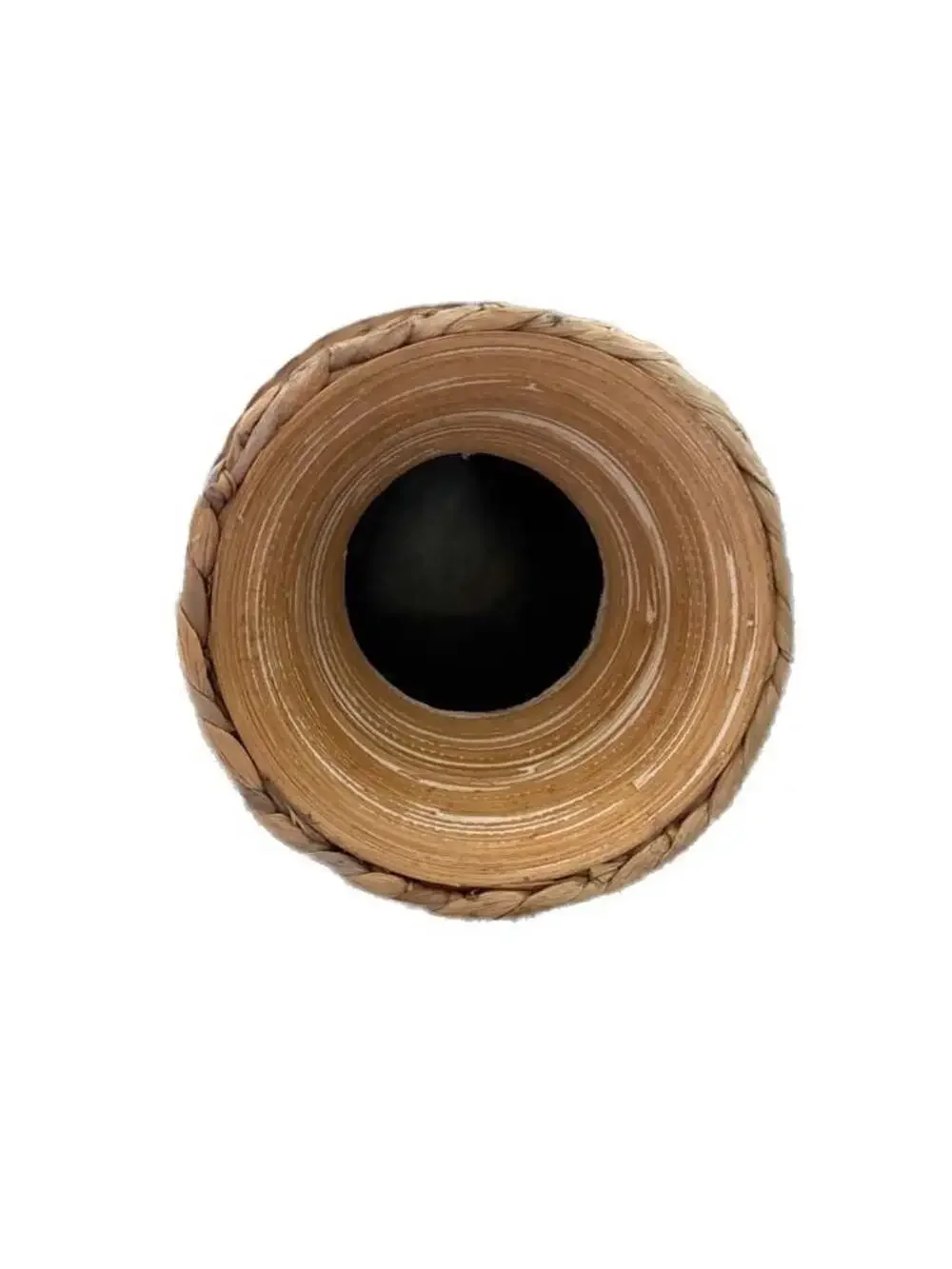 Woven Seagrass Ombre Floor Vase, Approx. 18 Inches Tall